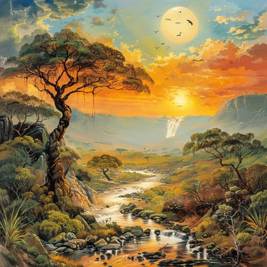 African Landscape Canvas